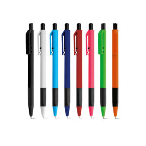 ROY. Esferográfica com corpo triangular e escrita em azul