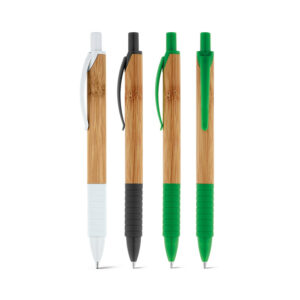 PATI. Esferográfica em bambu com antideslizante