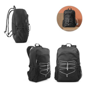 DELFOS BACKPACK. Mochila para notebook 156" em 300D e 600D, ambos em poliéster reciclado com elementos refletores 18 L