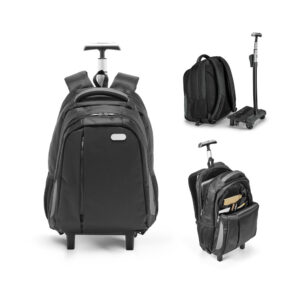 MIAMI. Mochila trolley para notebook 17 em Nylon 999 impermeável com 2 rodas e sistema de proteção integrado 30 L